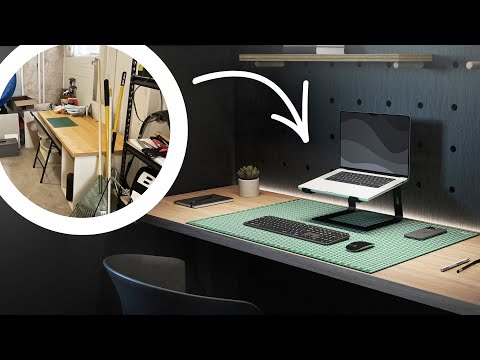 ARCHITECT REDESIGNS - A Matt Black Pegboard Desk Setup & Garden Office - 13sqm/140sqft