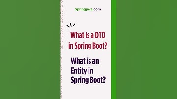 Difference Between DTO and Entity in Spring Boot  #education #springframework