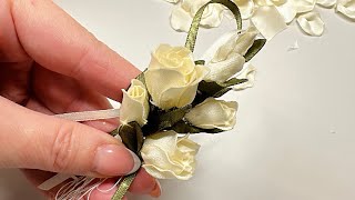 Розы из лент.  Handmade ribbon rose.