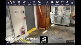 Dot3D Export Options | DP, E57, LAS, LAZ, PLY, PTS, PTX, PTG (and on Windows RCS & POD)