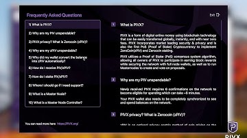 PIVX Core #QTWallet v4.0 -- New #FAQ Page!