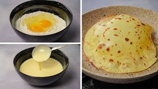 I Combined Egg With Flour \& Make This Liquid Dough Egg Paratha | No Knead, No Dough Egg Paratha