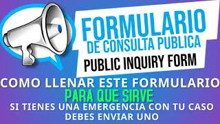Details PUBLIC INQUIRY FORM | HOW TO FILL OUT THE PUBLIC INQUIRY FORM Update