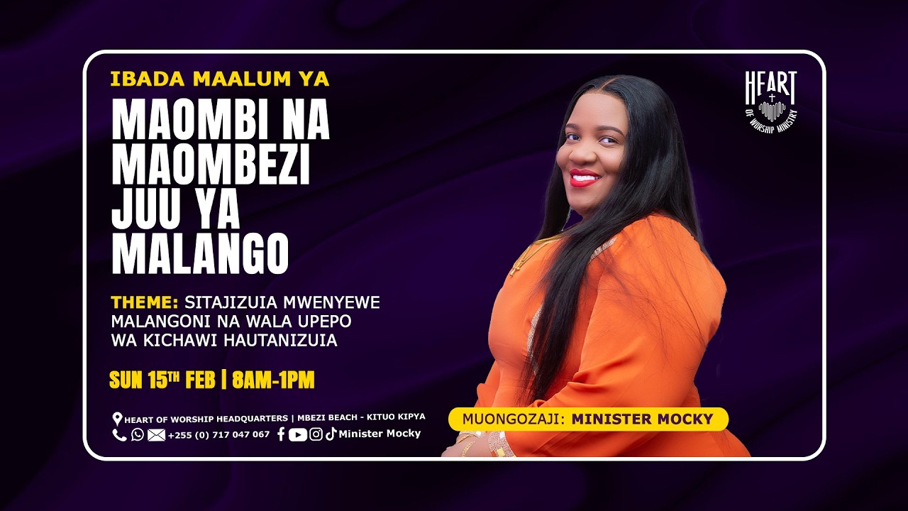IBADA MAALUM YA MAOMBI NA MAOMBEZI JUU YA MALANGO || 15 FEBRUARI 2026