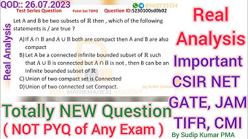 CSIR NET Mathematics | Real Analysis Solution QOD 26.07.2023 | IIT JAM | GATE | NBHM Real Analysis
