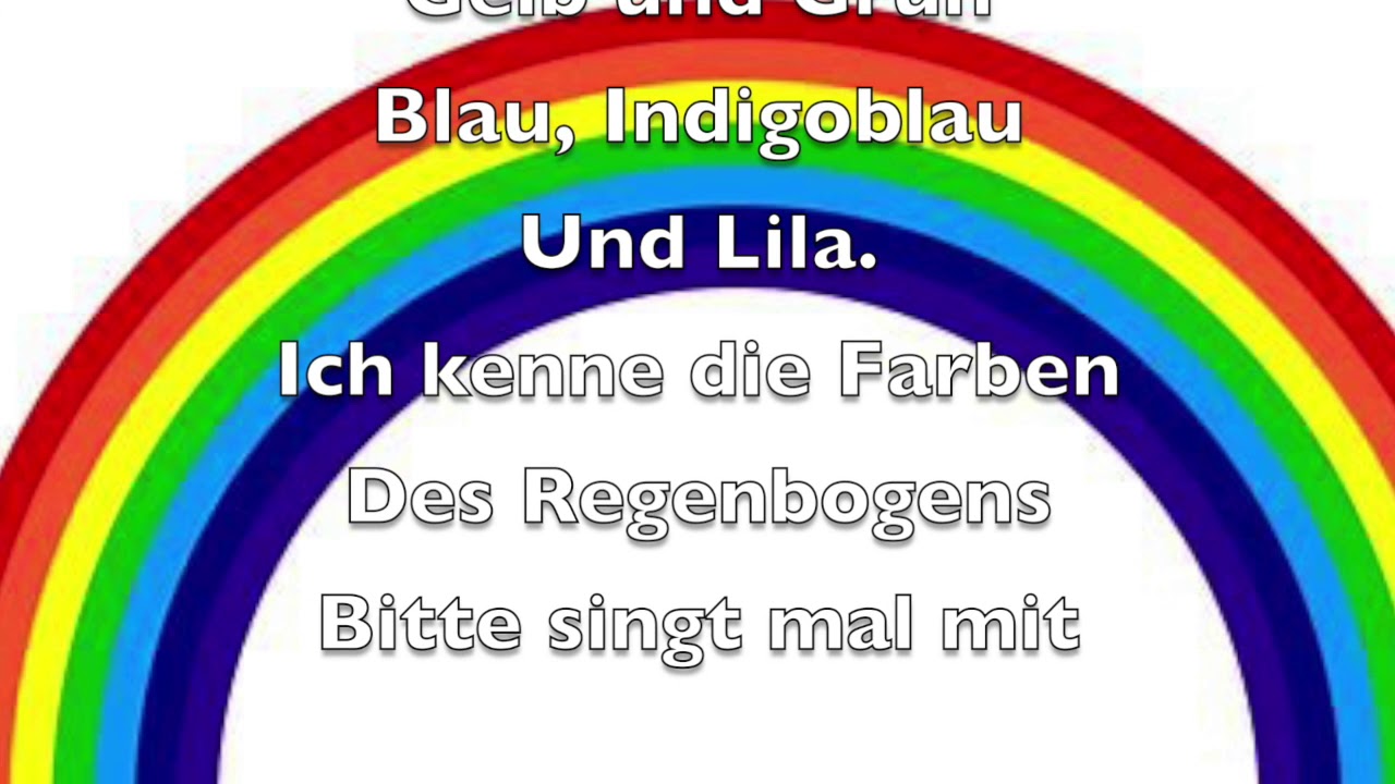Regenbogenlied Rot Orange Und Gelb Und Grün
