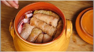 Sarmale - Cabbage Rolls with Sauerkraut and Minced Pork, Baked in a Clay Pot CC SUB | Savori Urbane