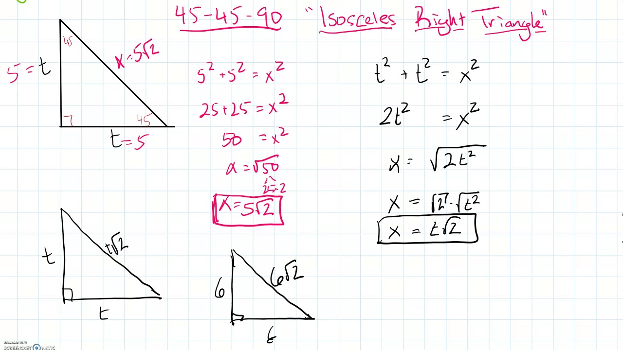 special right triangles special right triangles