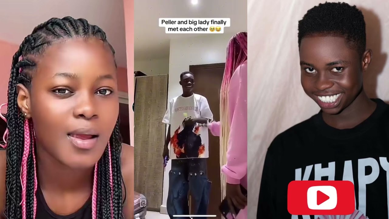 PELLER AND HIS GHANIAN GIRLFRIEND BIG LADY MEETS FOR THE FIRST TIME .HER REACTION IS PRICELESS