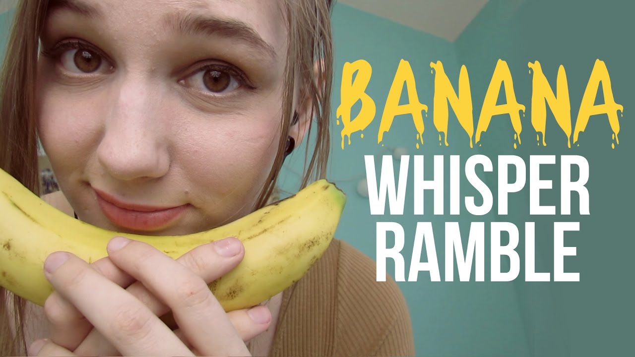 ASMR Eating Slices of Banana & Apple + Whisper Ramble