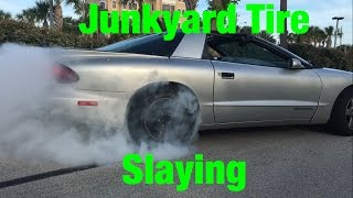 Junkyard Tires + Welded Diff = Burnout