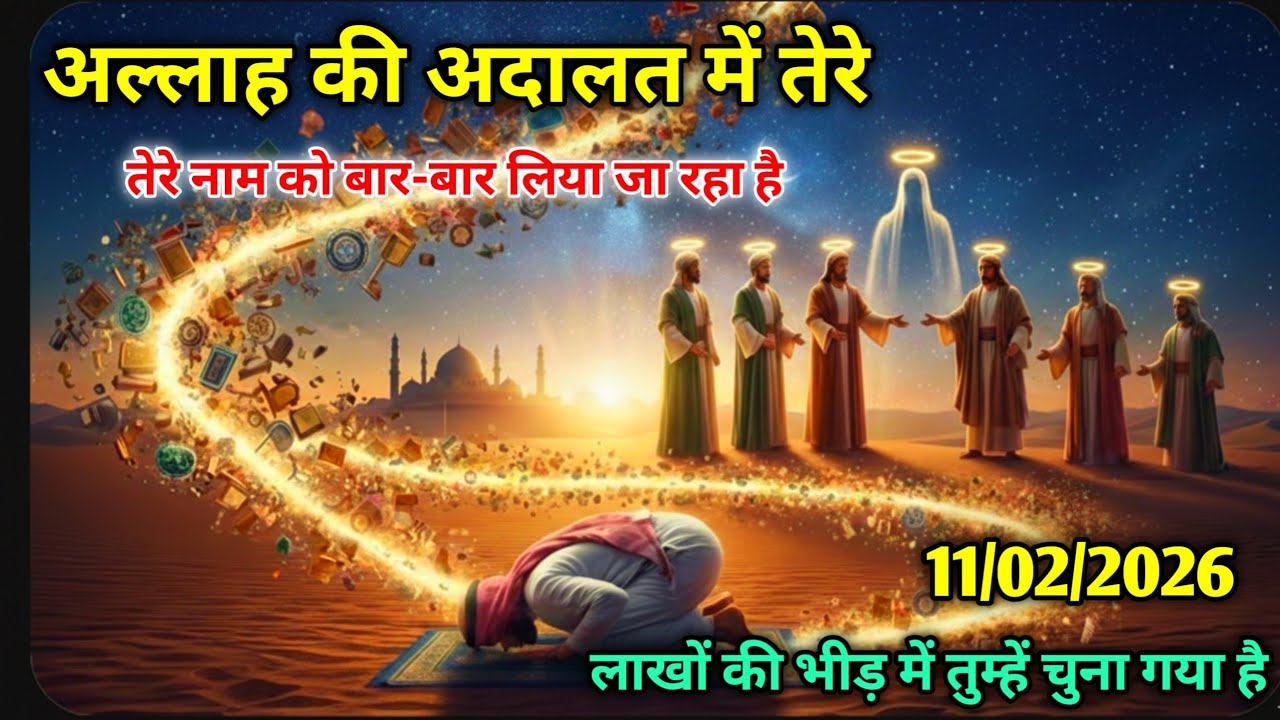 🤲11 February 2026 फरिश्ते तेरे नाम को ले लेकर झूम रहे हैं। अल्लाह का पैगाम।#allah 