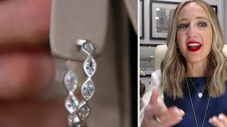 FREIDA ROTHMAN Sterling Silver Amazonian Allure Marquise Hoop Earrings on QVC