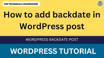Add backdate post in WordPress || WordPress backdate post || How to add backdate in WordPress post