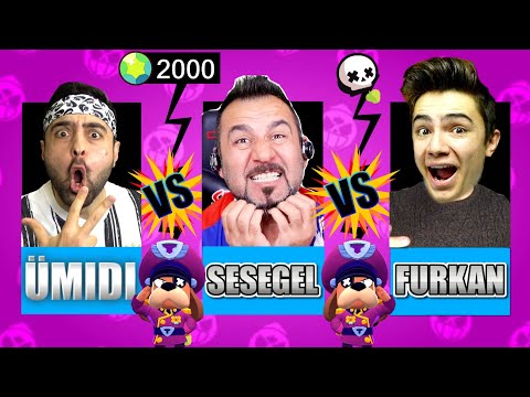 SESEGEL VS ÜMİDİ VS FURKAN ! BRAWL STARS TURNUVA EKİP !