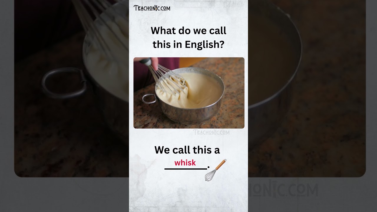 Kitchen Vocabulary in English | Learn Common Kitchen Items with Pictures | Teachonic Visual English