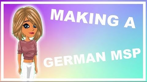Making a German account // MSP