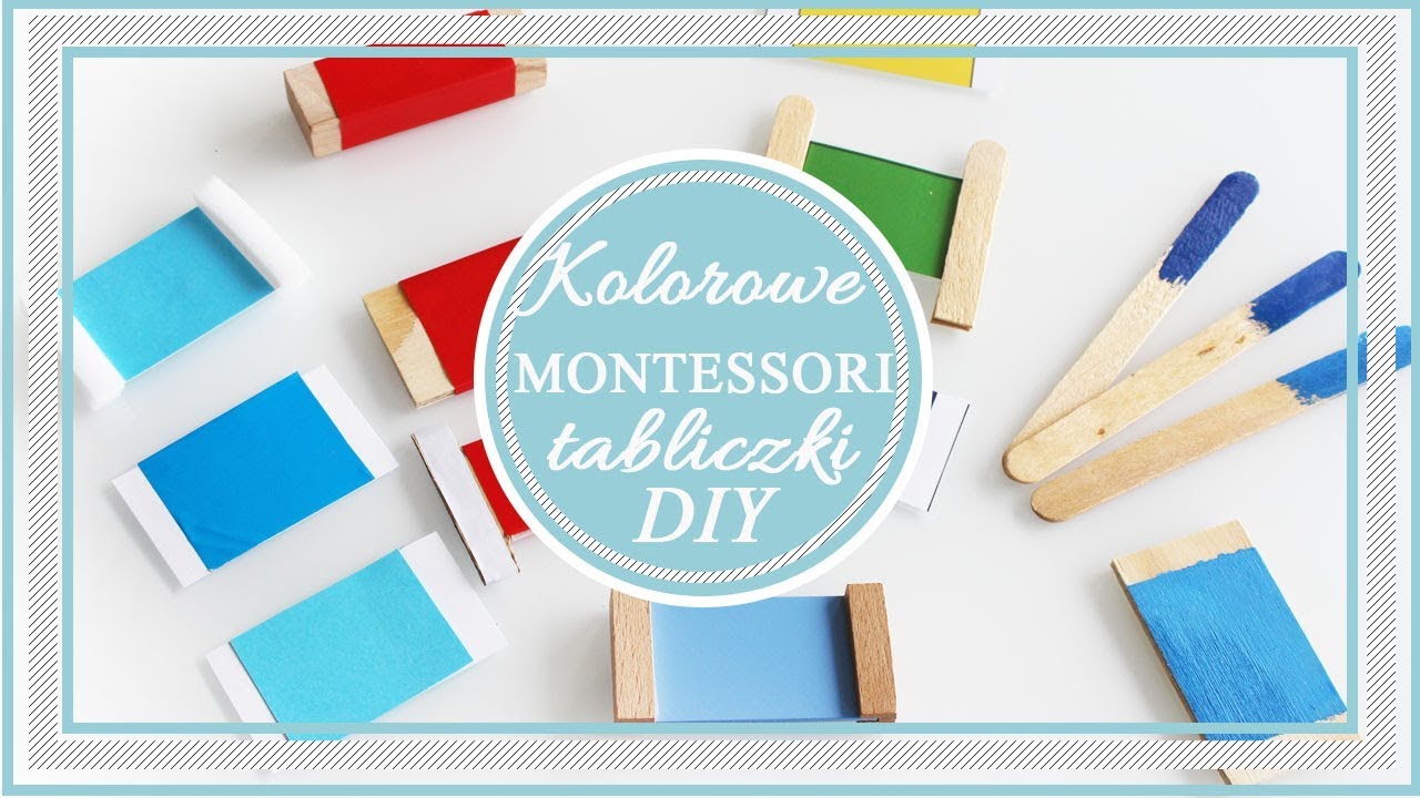 Kolorowe tabliczki DIY Pomoce Montessori + karty do pobrania