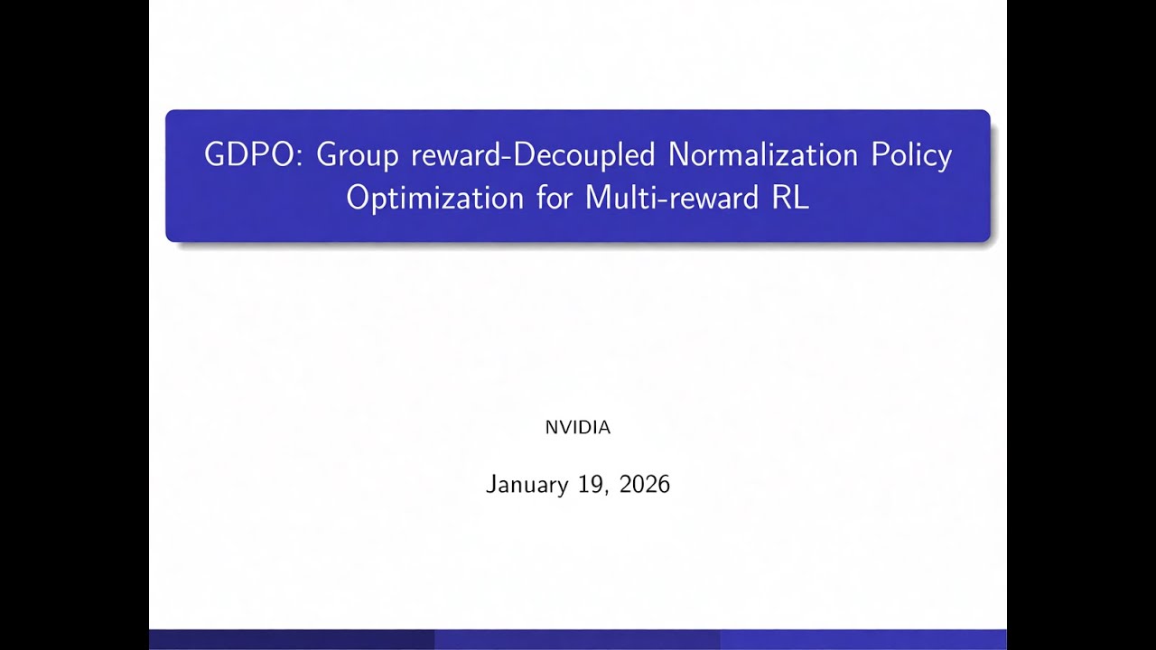 [论文] nvidia gdpo 