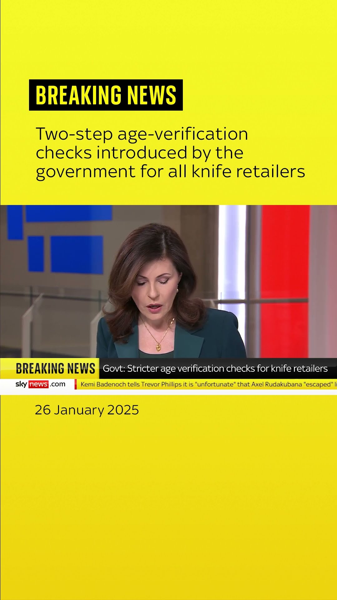 Two-step age-verification checks introduced by the government for all knife retailers