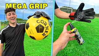 MEGA GRIP SUR DES GANTS DE FOOT avec 10 BALLONS DIFFÉRENTS ! (J’arrête tous les buts😲)