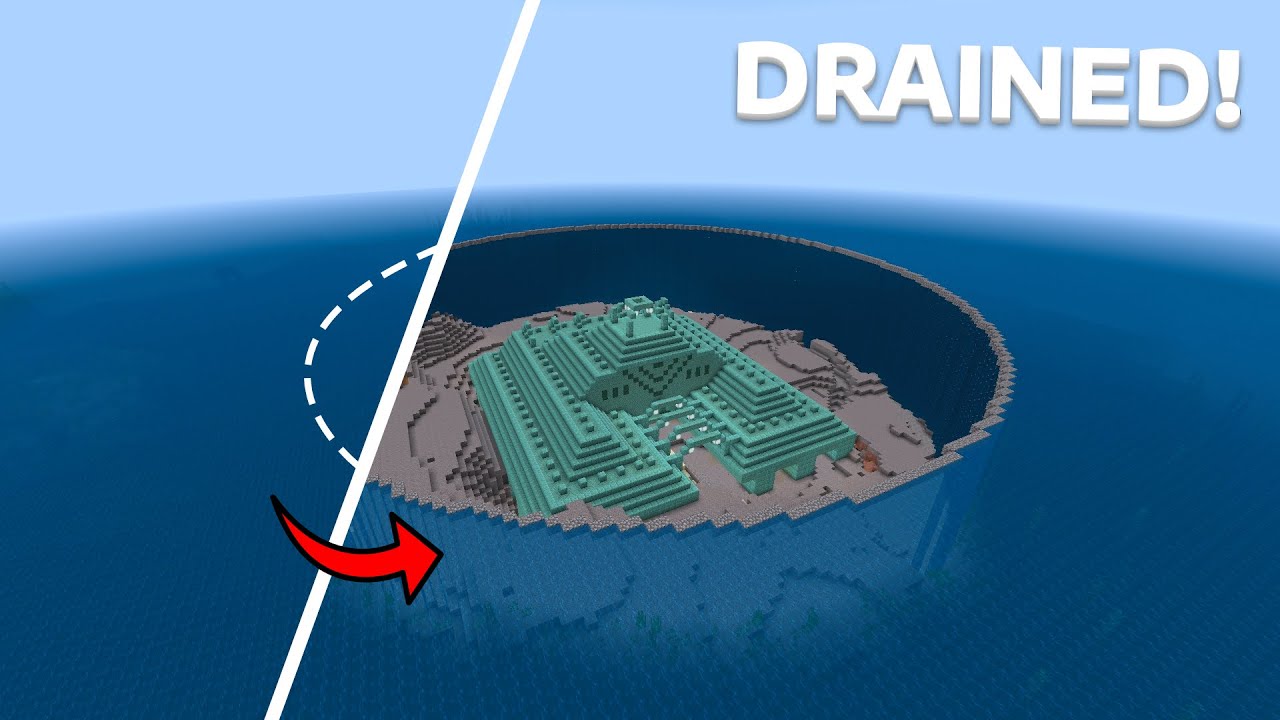How I DRAINED The Entire OCEAN MONUMENT | Minecraft Ep 27 - YouTube