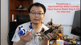 Rongzhong Li, inventor of OpenCat, at Petoi Bittle Shenzhen, Programable Open Source Robot Dog & Cat