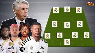 REAL MADRID POTENTIAL LINEUP NEXT SEASON WITH TRANSFER TARGET SUMMER 2024 UNDER CARLO ANCELOTTI
