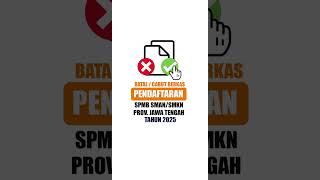 Cancel Registration / Withdraw SPMB Central Java Files 2025 #spmbjateng