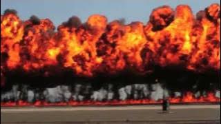 F-18 napalm run