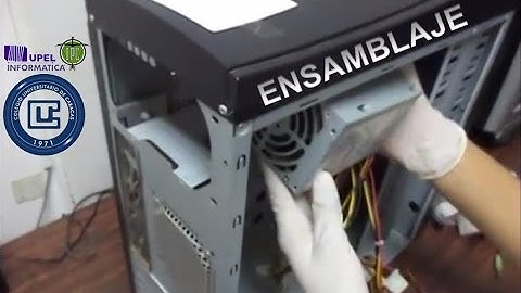 ENSAMBLAJE DE UNA COMPUTADORA - ARQUITECTURA