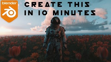 I Made a Cinematic Astronaut Scene in Blender in Just 10 Minutes | Blender Tutorial #b3d #blender