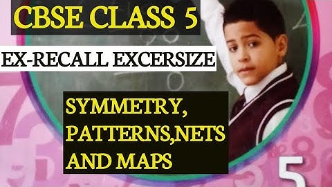 CBSE CLASS 5/CHAPTER 13(SYMMETRY PATTERNS NETS AND MAPS)/RECALL EXERCISE