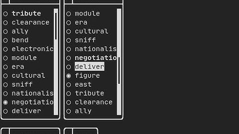 FTXUI: Dropdown selector - Terminal UI ascii art.
