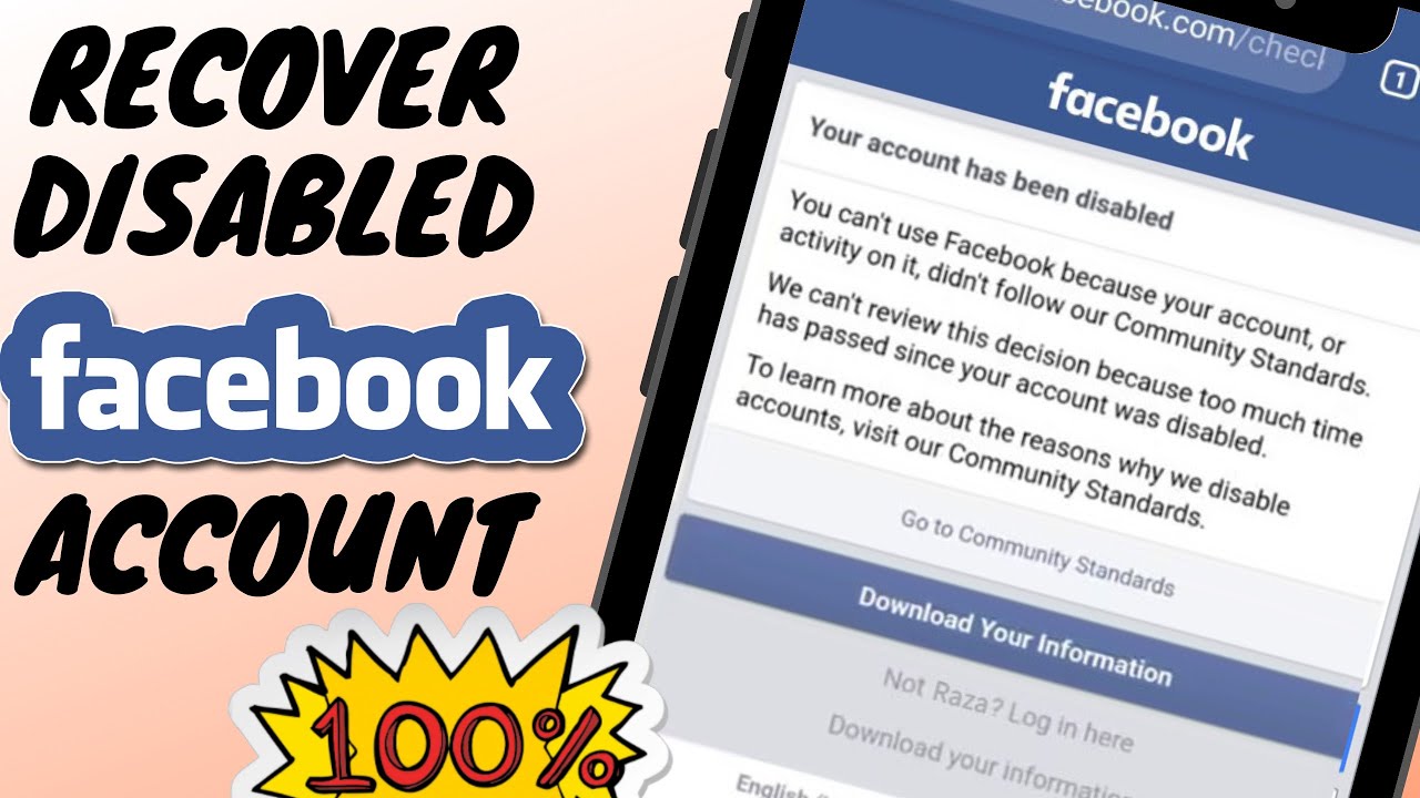 My Personal Facebook Account is Disabled How to Recover Disabled