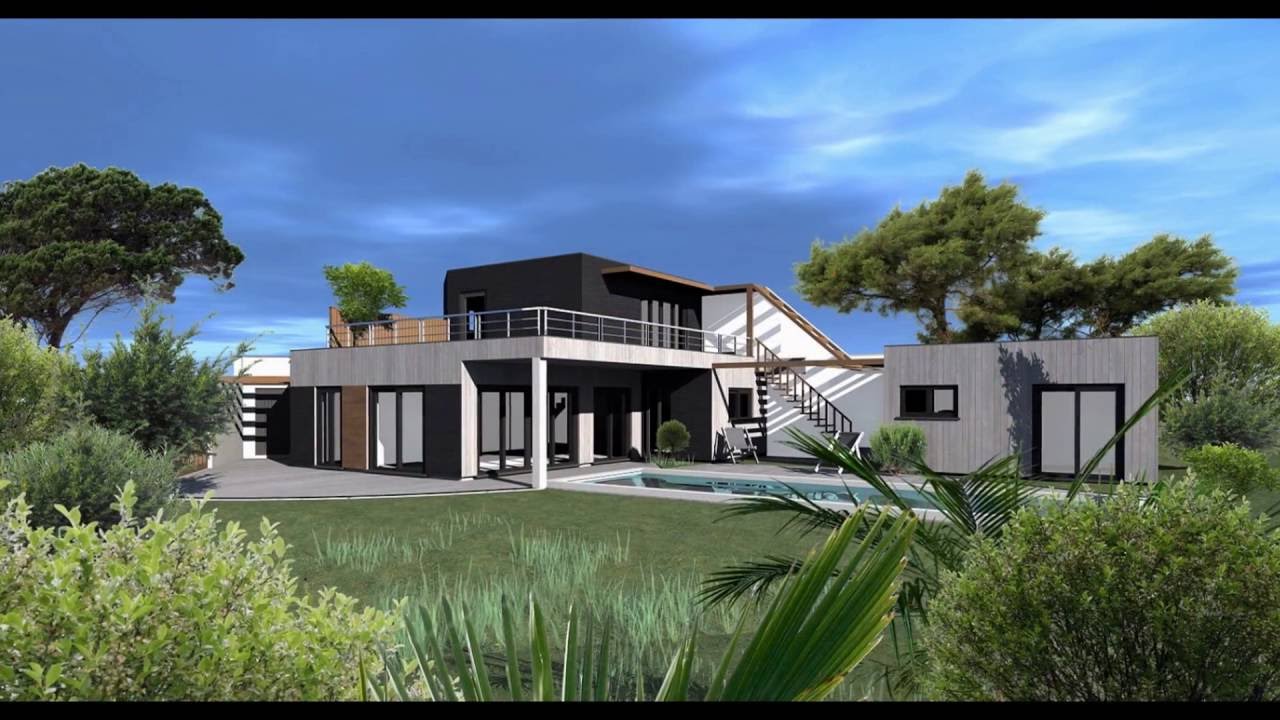 Plan et modèle de maison contemporaine traditionnelle bois ...