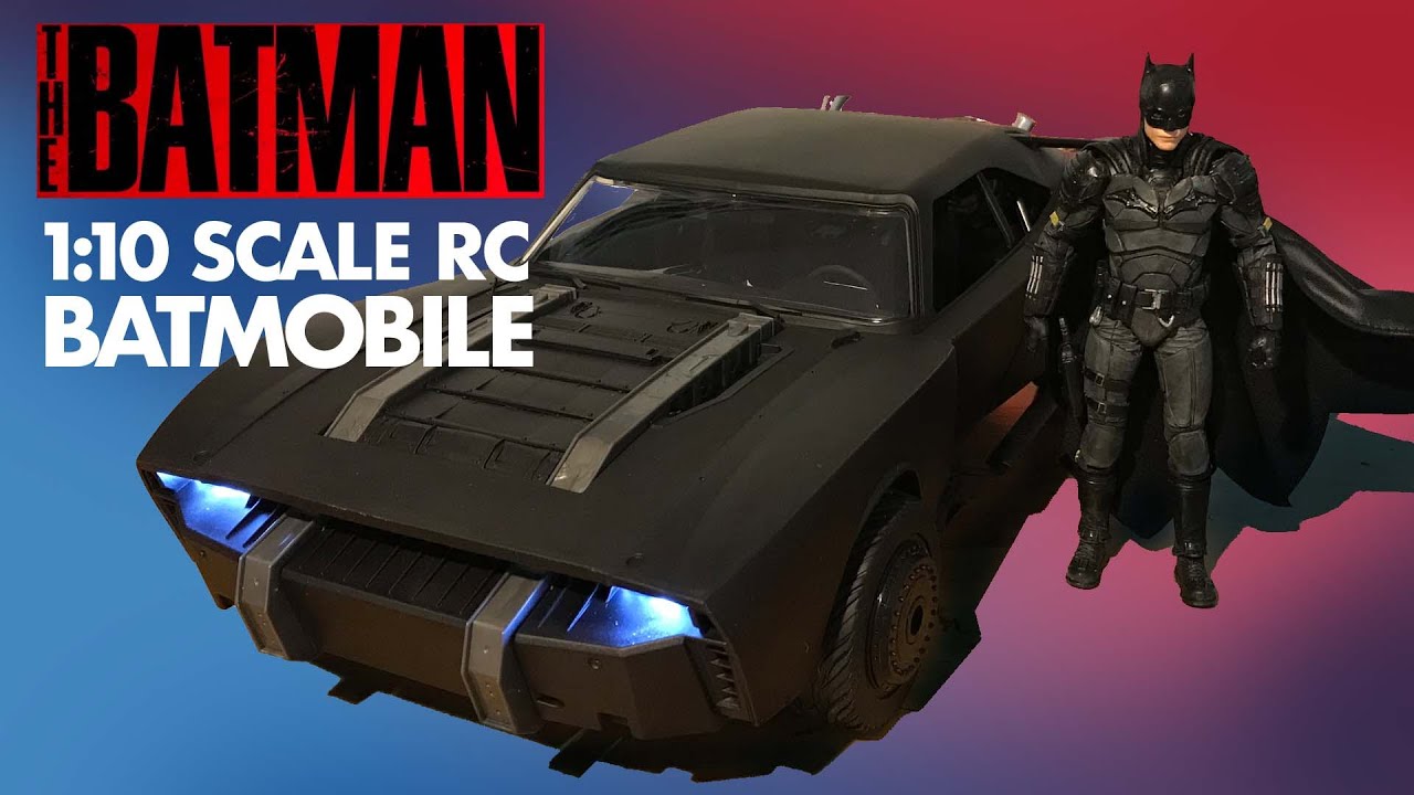 BATMAN - BATMOBILE RC 1-20 + FIGURINE articulée 10 CM Batman