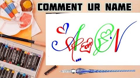 A love N Name Signature Calligraphy Status | How to Draw, Cursive Calligraphy with Cut Marker