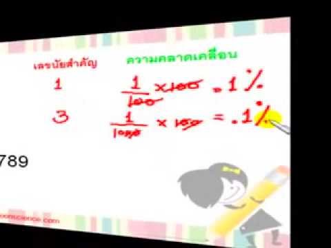 เลขนัยสำคัญ และ การหาความคลาดเคลื่อน