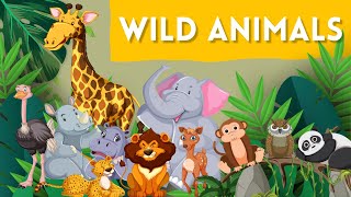 Wild Animals Names for kids | Learn Wild Animals Names | English Vocabulary | Shiningbrains