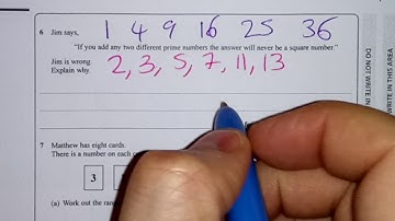 Prime Numbers and Square Numbers Foundation New GCSE (9-1) Calculator Exam Question