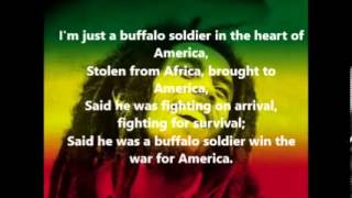 Bob Marley Buffalo Soldier Lyrics On screen