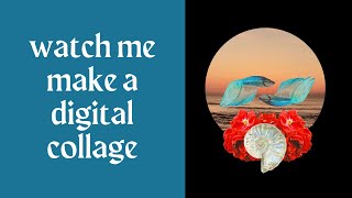 digital collage time lapse | minimal art | social media art challenge