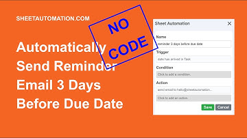 Automatically send email reminder 3 days before due date in Google Sheets