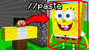 I CHEATED with //PASTE in SPONGEBOB Build Challenge (Minecraft)
