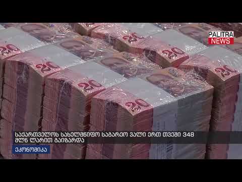 საქართველოს სახელმწიფო საგარეო ვალი ერთ თვეში 348 მლნ ლარით გაიზარდა