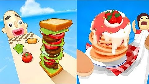 Pancake Run vs Sandwich Runner - All Level Gameplay Android,iOS - NEW MEGA APK SPEEDRUN