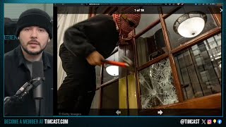 Anti Israel Riot TAKE OVER Columbia Building, SMASH And Barricade Hall Amid MASS Arrests OF Leftists