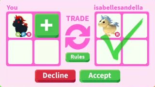 WHAT PEOPLE TRADE FOR NEON FLY RIDE EVIL UNICORN IN ADOPT ME ROBLOX (PART 2)