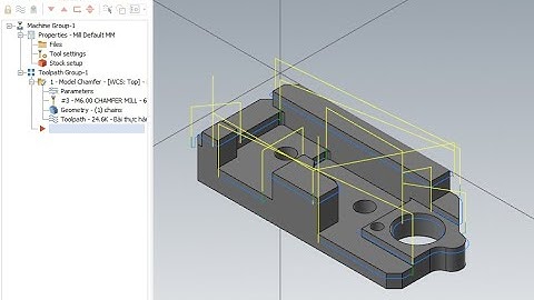 Bài 19   Lập trình mastercam Chamfer vát mép tự động tránh phần va chạm.